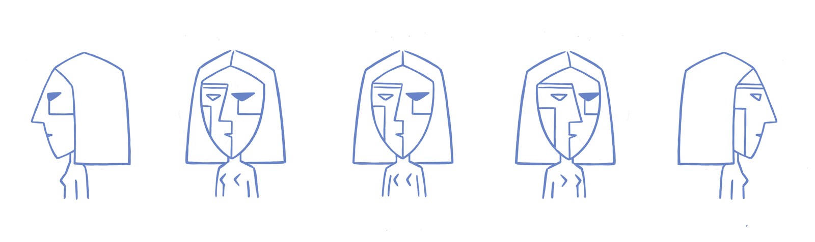 Kolaj visual development — character sketches