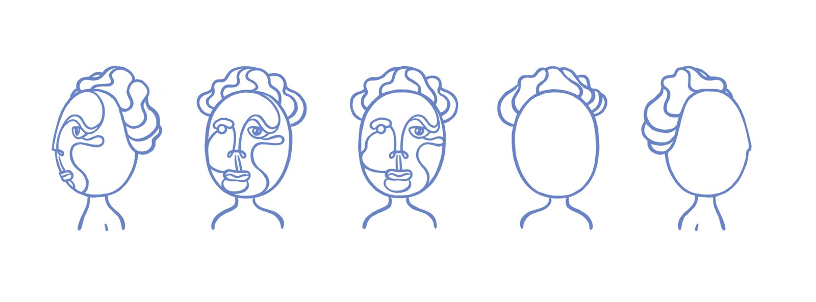 Kolaj visual development — character sketches